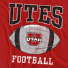 University of Utah Football Ball Kids T Shirt for Youth Boys and Girls