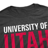 University of Utah Stacked Unisex Adult Heathered Premium T Shirt