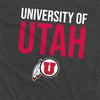 University of Utah Stacked Unisex Adult Heathered Premium T Shirt