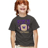 University of Washington Football Ball Kids T Shirt for Youth Boys and Girls