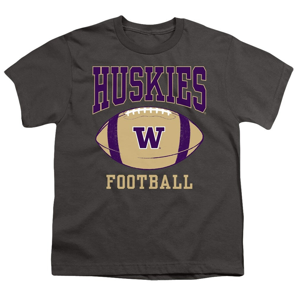 University of Washington Football Ball Kids T Shirt for Youth Boys and Girls