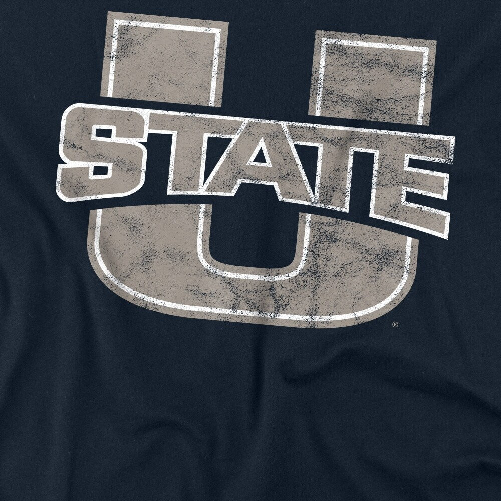 Utah State University Distressed Primary Kids T Shirt for Youth Boys and Girls