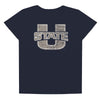 Utah State University Distressed Primary Logo Women