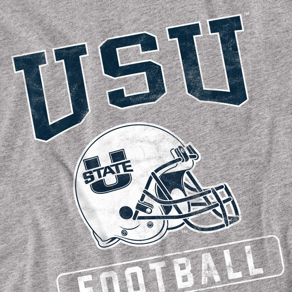 Utah State University Football Helmet Kids T Shirt for Youth Boys and Girls