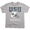 Utah State University Football Helmet Kids T Shirt for Youth Boys and Girls