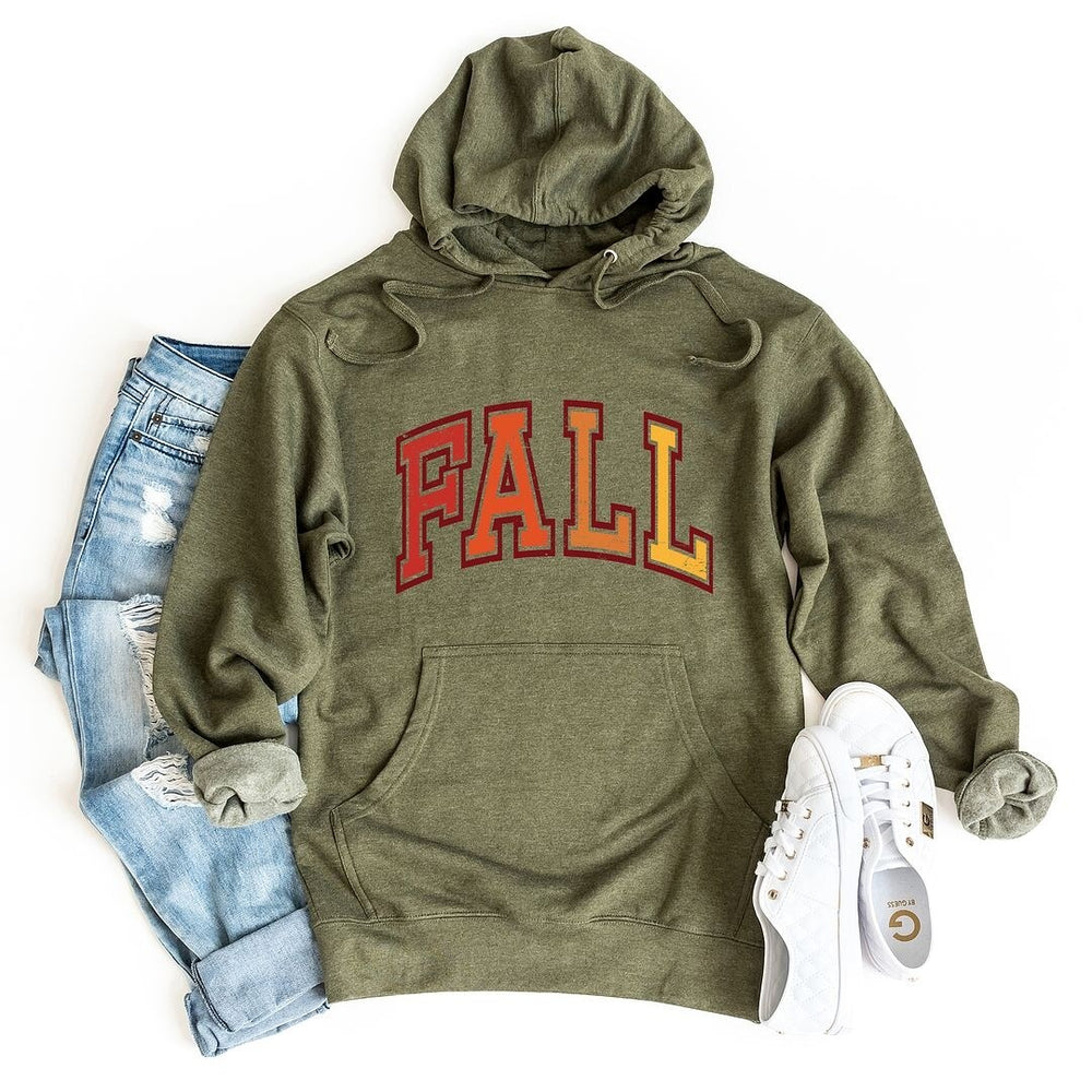 Varsity Fall Ombre Graphic Hoodie