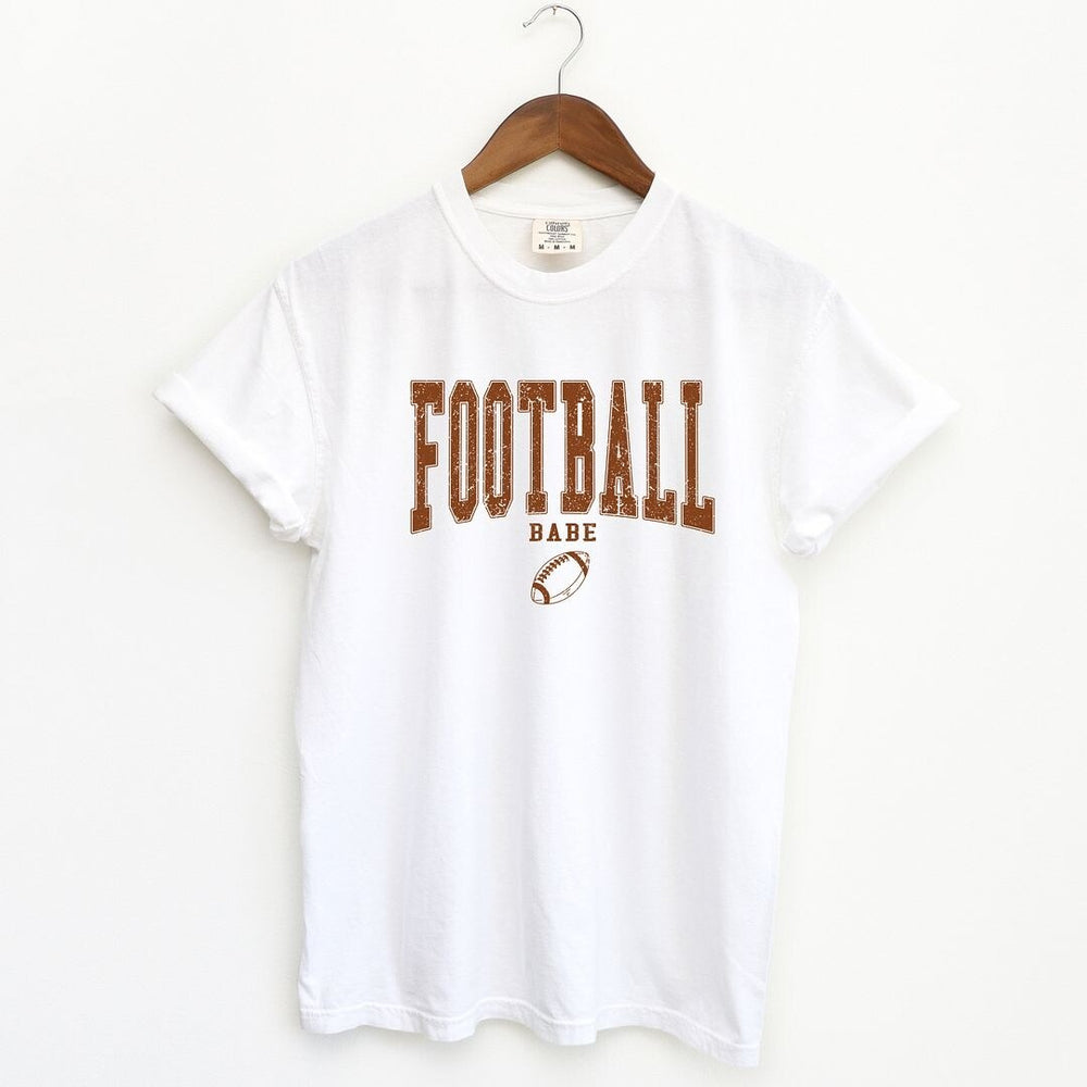 Varsity Football Babe Garment Dyed Tee