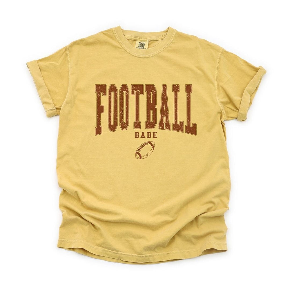 Varsity Football Babe Garment Dyed Tee