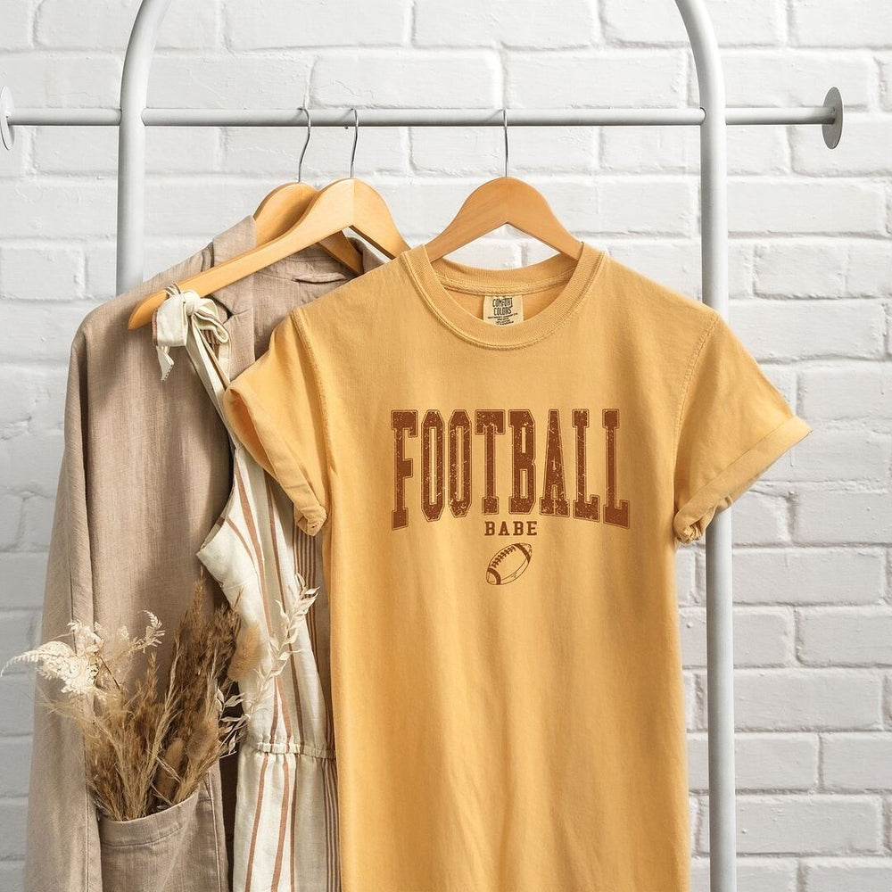 Varsity Football Babe Garment Dyed Tee