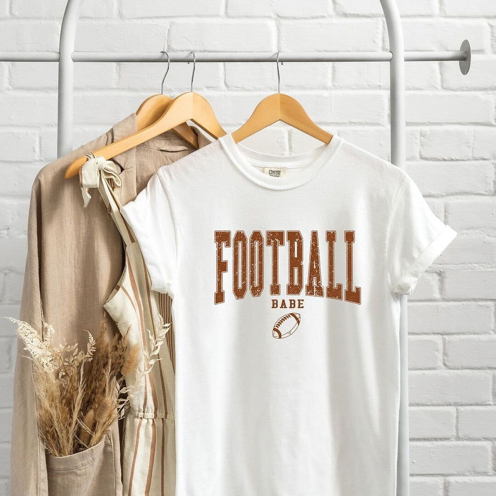 Varsity Football Babe Garment Dyed Tee