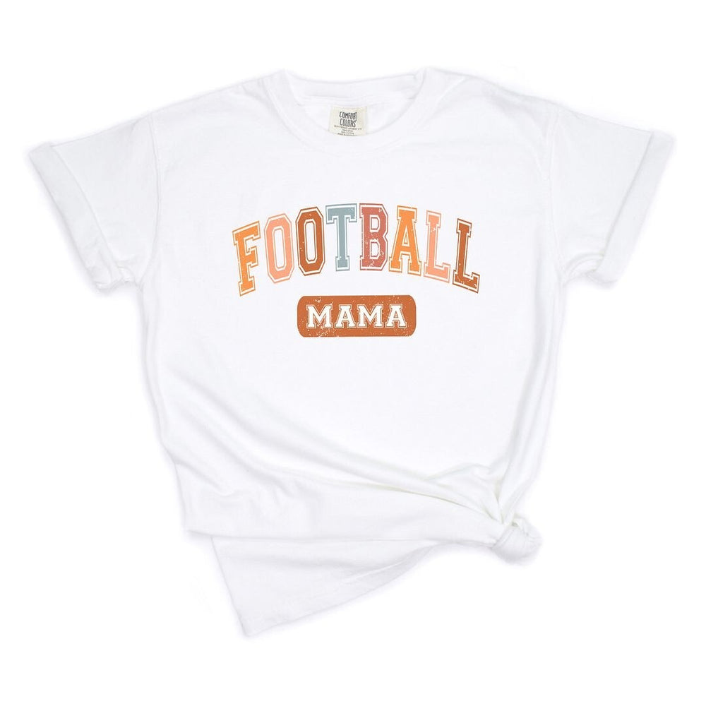 Varsity Football Mama Garment Dyed Tee