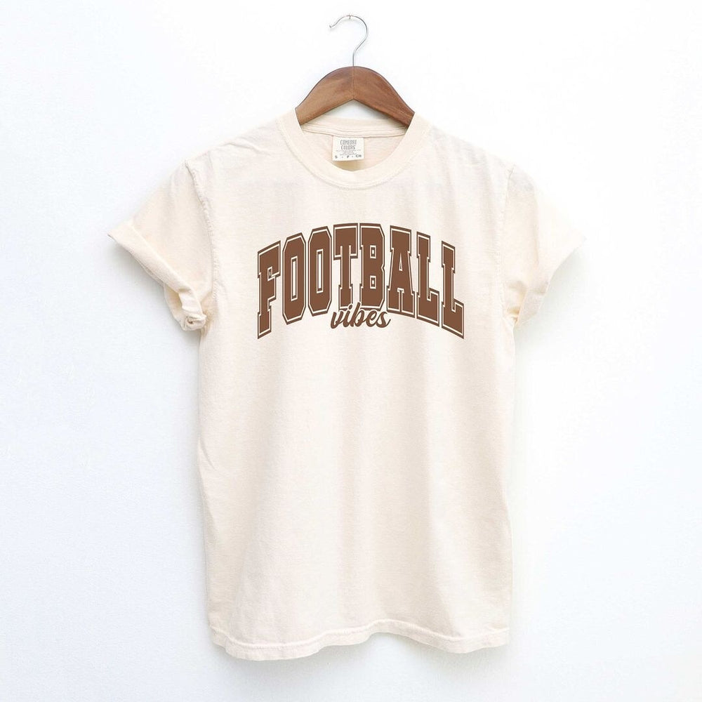 Varsity Football Vibes Garment Dyed Tee