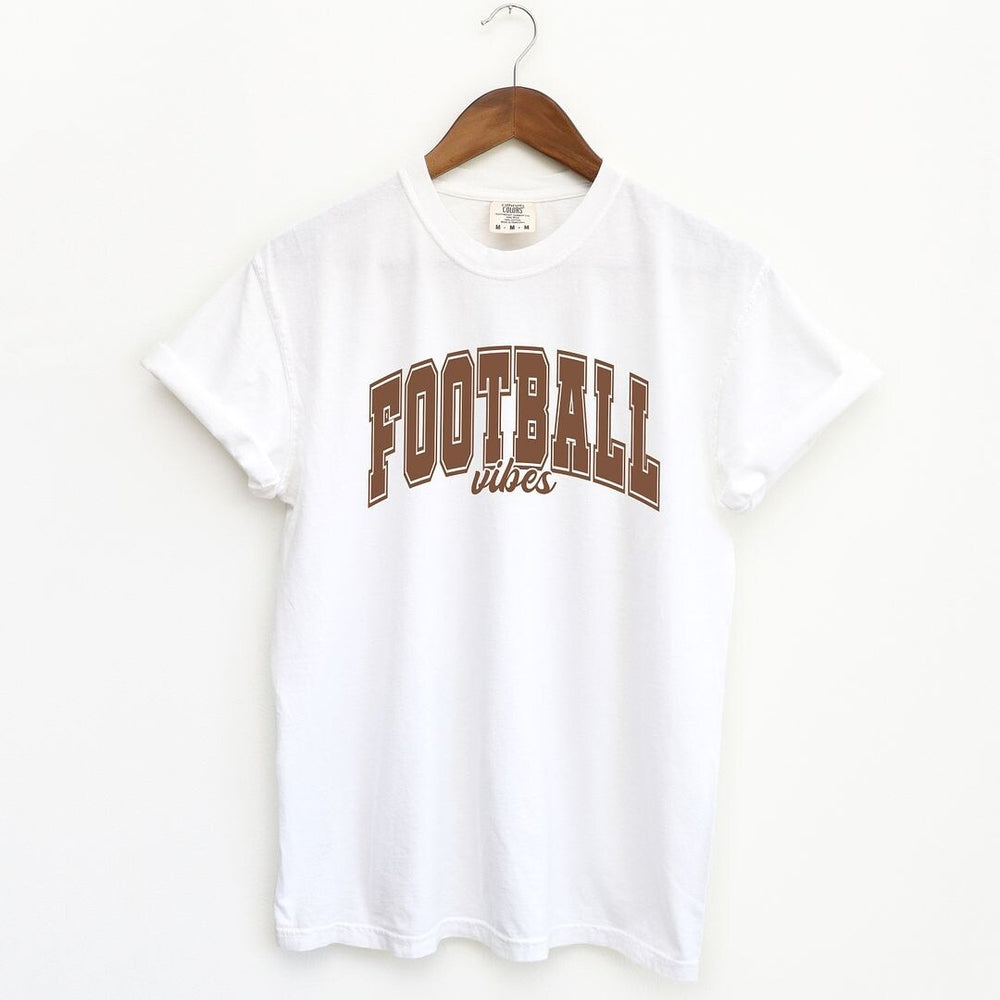 Varsity Football Vibes Garment Dyed Tee