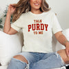 Varsity Talk Purdy To Me Short Sleeve Crewnneck Tee