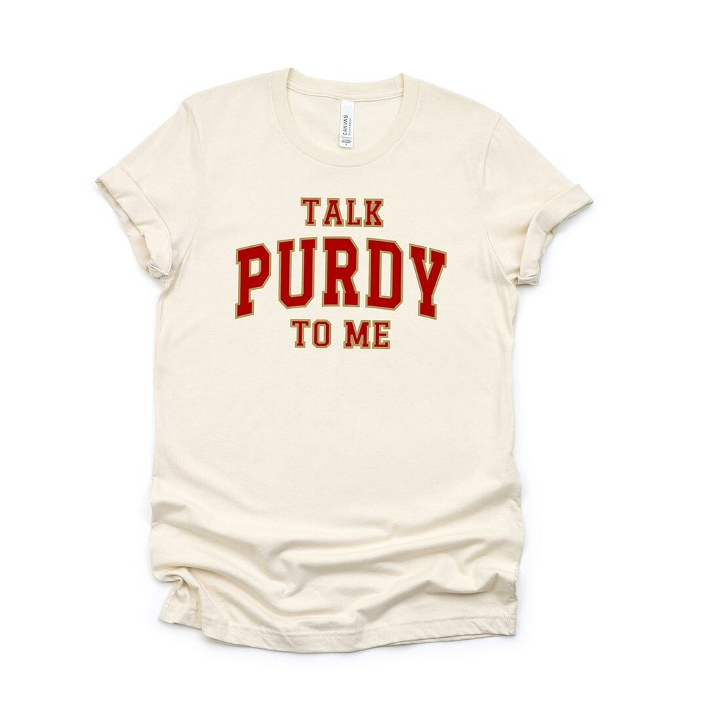 Varsity Talk Purdy To Me Short Sleeve Crewnneck Tee