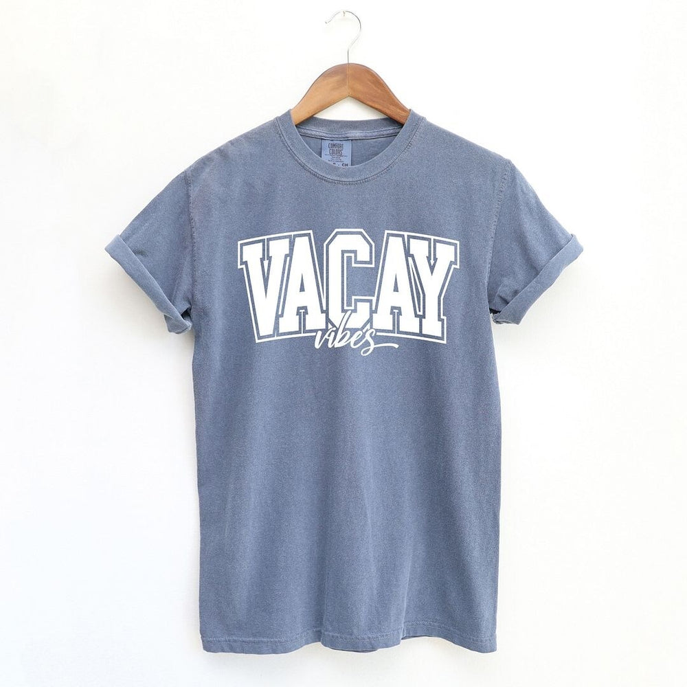 Varsity Vacay Vibes Garment Dyed Tee