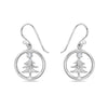 Vera & Co Sterling Silver Christmas Three CZ Round Earring