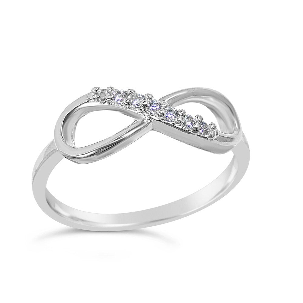 Vera & Co Sterling Silver Infinity CZ Ring