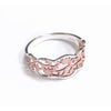 Vera & Co Sterling Silver Two-Tone Filigree of Flowers and Vine Ring