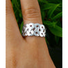 Vera & Co. Sterling Silver Basketweave Line Plain Ring