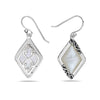 Vera & Co. Sterling Silver Diamond Shaped Mother of Pearl Earring - White