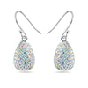 Vera & Co. Sterling Silver Egg Shaped AB Crystal Pave Earring