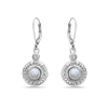 Vera & Co. Sterling Silver Freshwater Pearl Round Drop Leverback Earring