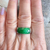 Vera & Co. Sterling Silver Green Jade Bridge Ring