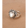 Vera & Co. Sterling Silver Heart Shaped Mother of Pearl Oxidized Ring