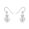 Vera & Co. Sterling Silver Little Snowman Earring - White