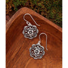 Vera & Co. Sterling Silver Oxidized Flower Dangle Earring - White