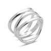 Vera & Co. Sterling Silver Plain Ring Three Wavy Lines