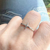 Vera & Co. Sterling Silver Plain Sideway Cross Ring