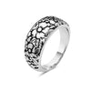 Vera & Co. Sterling Silver Relief Flowers Oxidized Band Ring