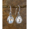 Vera & Co. Sterling Silver Simply Teardrop Clear CZ Earring