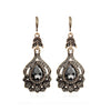 Vintage Black Crystal Chandelier Drop Earrings