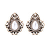 Vintage Crystal Teardrop Stud Earrings