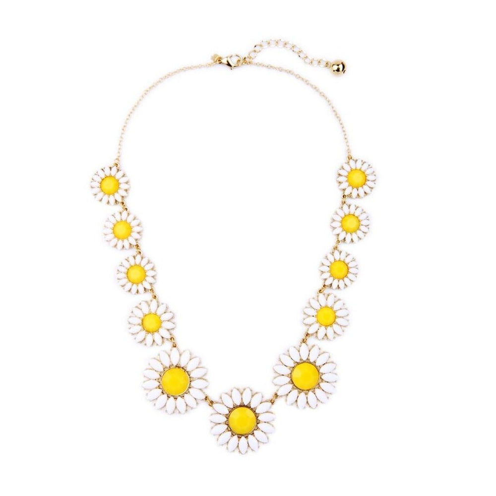 Vintage Daisy Collar Necklace - White