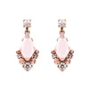 Vintage Pink And Brass Drop Earrings