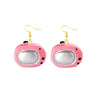 Vintage Pink Radio Drop Earrings