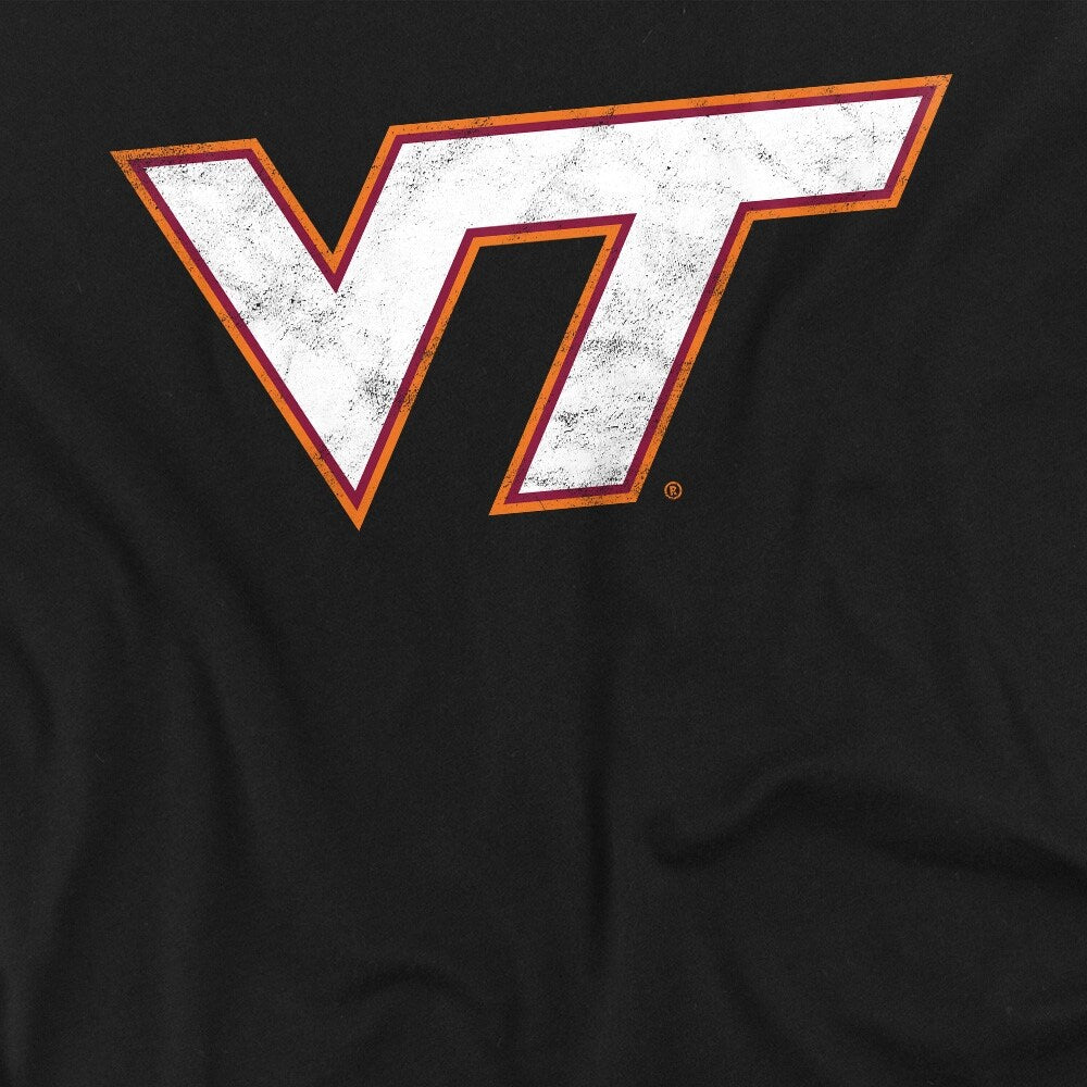 Virginia Tech Distressed Primary Kids T Shirt for Youth Boys and Girls