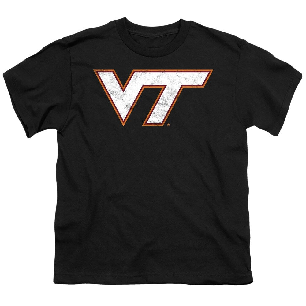 Virginia Tech Distressed Primary Kids T Shirt for Youth Boys and Girls