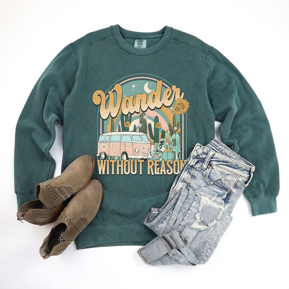 Wander Without Reason Desert Van Garment Dyed Sweatshirt