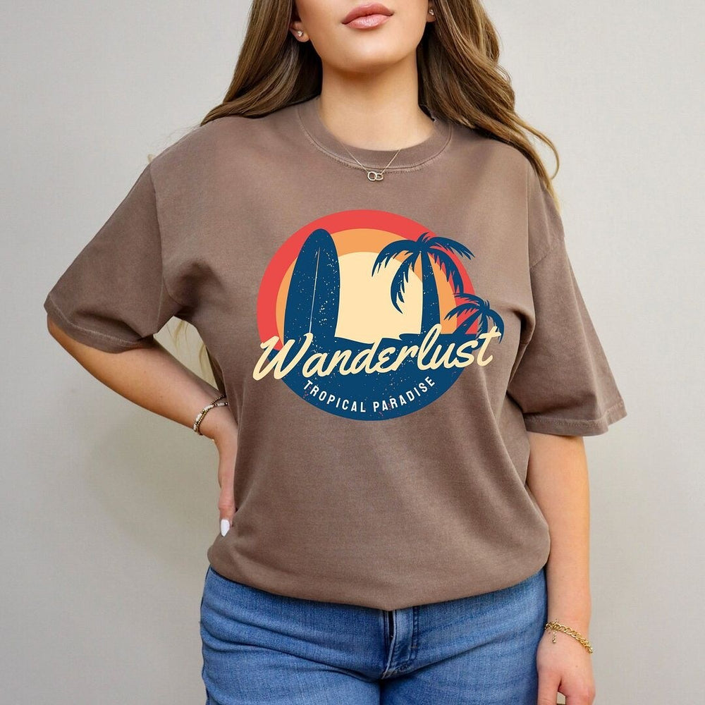 Wanderlust Tropical Paradise Garment Dyed Tee