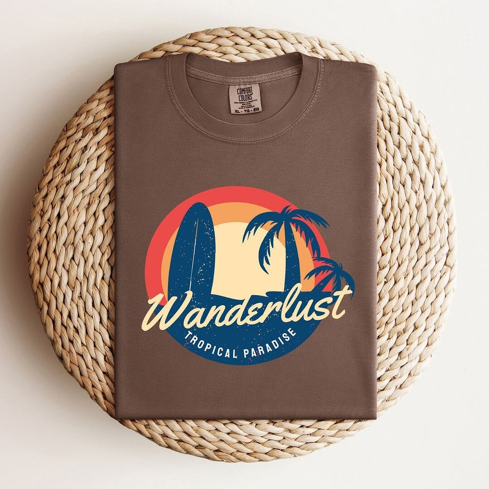 Wanderlust Tropical Paradise Garment Dyed Tee