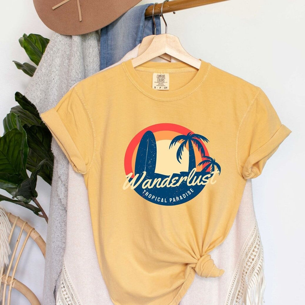 Wanderlust Tropical Paradise Garment Dyed Tee