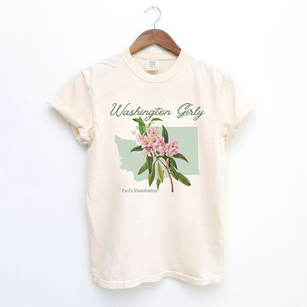 Washington Girly Flower Garment Dyed Tee