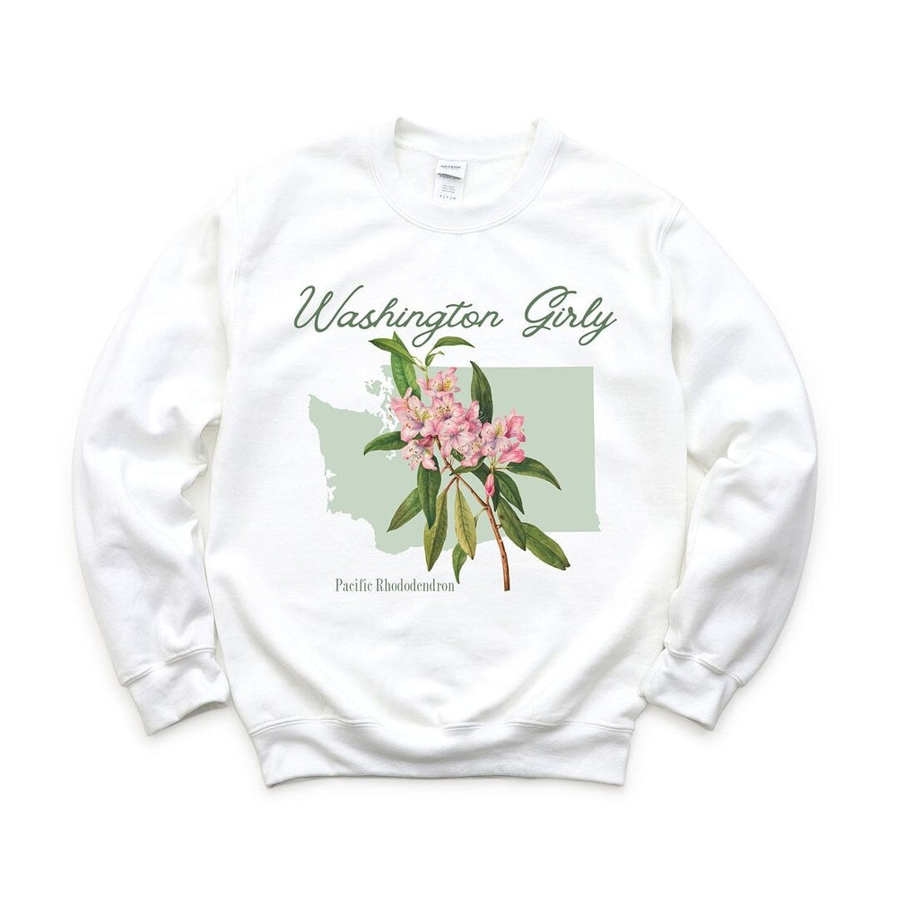 Washington Girly Flower Graphic Sweatshirt