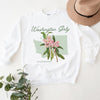 Washington Girly Flower Graphic Sweatshirt