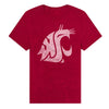 Washington State University Simple Distressed Logo Unisex Adult Heathered Premium T Shirt